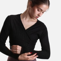 Grishko THEA Wrap Sweater Black