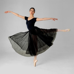 Gymo Dancewear Bale Eteği Feather Siyah