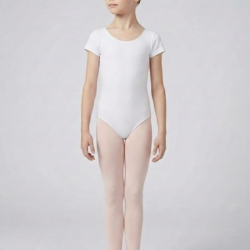 Gymo Dancewear Bale Mayosu Studio Basic Kısa Kol Beyaz