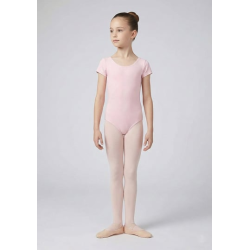 Gymo Dancewear Bale Mayosu Studio Basic Kısa Kol Koton Açık Pembe