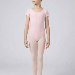 Gymo Dancewear Bale Mayosu Studio Basic Kısa Kol Koton Açık Pembe