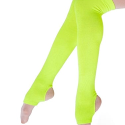 Gymo Dancewear Topuklu Bacak Isıtıcı Fosforlu Sarı