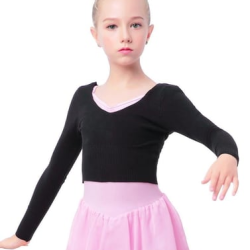 Gymo Dancewear Warm Up Üst Astra Junior Siyah