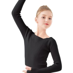 Gymo Dancewear Warm Up Üst Woolie Junior Siyah