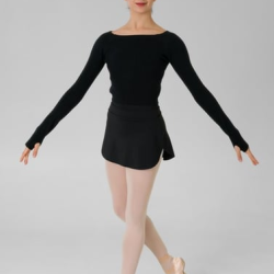 Gymo Dancewear Warm Up Üst Woolie Siyah