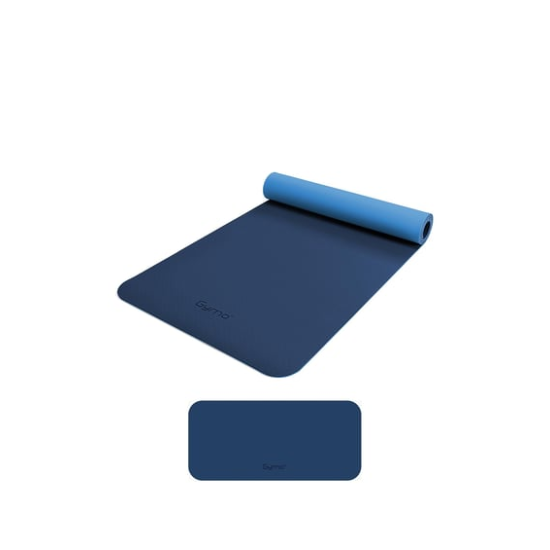 Gymo Ekolojik 6mm TPE Yoga Matı Pilates Minderi Diz Dirsek Koruyucu Matlı Set Mavi