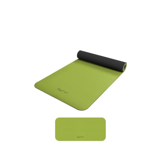 Gymo Ekolojik 6mm TPE Yoga Matı Pilates Minderi Diz Dirsek Koruyucu Matlı Set Yeşil