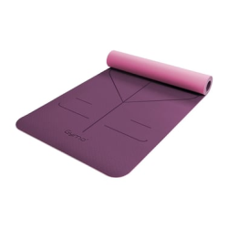 Gymo Hizalamalı 6mm TPE Yoga Matı Pilates Minderi Mürdüm