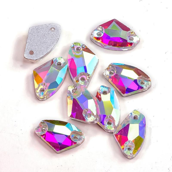 Gymo Premium Dikme Kristal AX Shape 9*14mm Crystal AB 48 Ad.