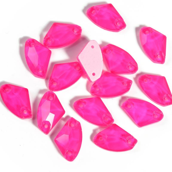 Gymo Premium Dikme Kristal AX Shape 9*14mm N08 Rose Neon 45 Ad.