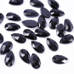 Gymo Premium Dikme Kristal Teardrop 10.5*18mm P02 Black 28 Ad.