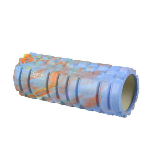 Gymo Pro Series Cloudy Marble Foam Roller Pilates Masaj Rulosu Mavi