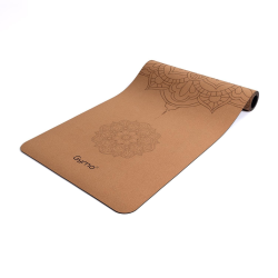 Gymo Pro Series Hizalamalı 5mm Doğal Mantar Cork Yoga Matı Pilates Minderi Mandala