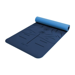 Gymo Sembol Hizalamalı 6mm TPE Yoga Matı Pilates Minderi Mavi