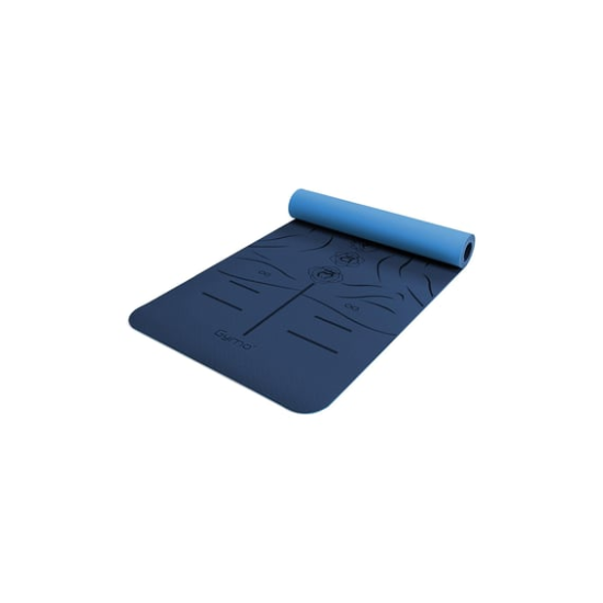Gymo Sembol Hizalamalı 6mm TPE Yoga Matı Pilates Minderi Mavi