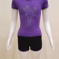 Gymo Sports Dansçı Kız Micro T-Shirt Mor