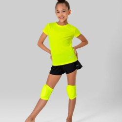 Gymo Sports İçlikli Paraşüt Şort Siyah x Fosforlu Sarı