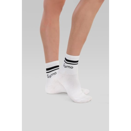 Gymo Sports Logolu Soket Çorap Beyaz